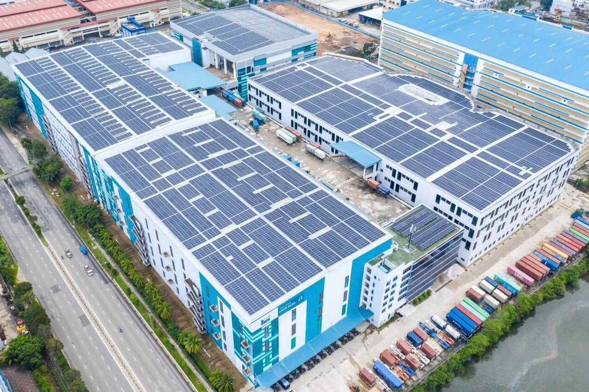 Solar panels installed on rooftop